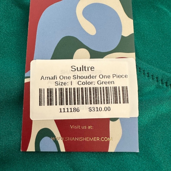 NWT Teal Green One Shoulder One Piece - Size L by Sultre - Picture 5 of 6